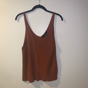 Rust Knit Sweater Tank
